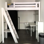 Lit mezzanine Alpage en 140x200 - Blanc